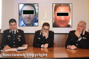 Viterbo - Carabinieri - Operazione House keys - Nei due riquadri in alto gli arrestati
