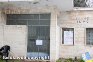 Viterbo - Ex terme Inps - Sit-in di protesta