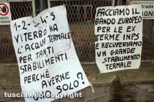 Viterbo - Ex terme Inps - Sit-in di protesta