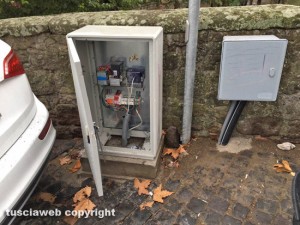 Viterbo - Pianoscarano - Varco elettronico danneggiato