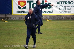 Sport - Calcio - Viterbese - Federico Nofri e Roberto Stefanelli durante il primo allenamento del 2016