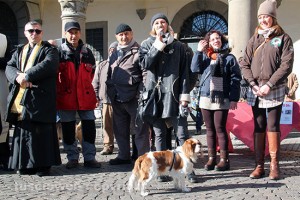 Viterbo - La consigliera comunaleMaria Rita De Alexandris alla benedizione degli animali