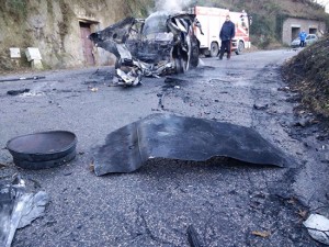 Vignanello - Auto in fiamme