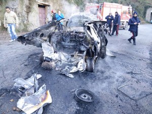 Vignanello - Auto in fiamme