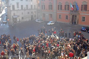 Viterbo - La protesta degli studenti contro Cotral