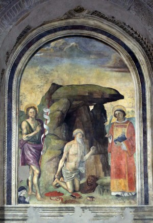 Viterbo - Santa Maria Nuova - L'affresco del Pastura dopo il restauro