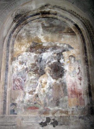 Viterbo - Santa Maria Nuova - L'affresco del Pastura prima del restauro