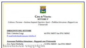 Viterbo - Sito internet del comune infarcito di errori