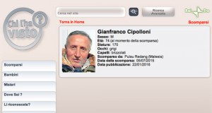 La scheda di Cipolloni su "Chi l'ha visto?"