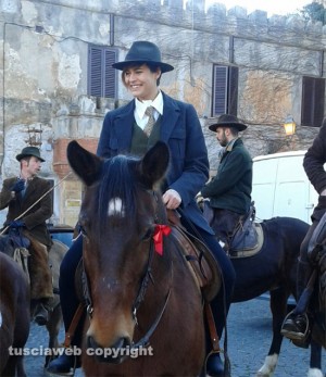 Montalto di Castro -  Miss Italia Alice Sabatini buttero nella cavalcata di Sant'Antonio 