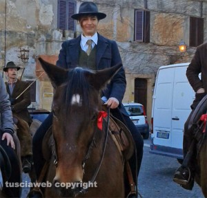Montalto di Castro -  Miss Italia Alice Sabatini buttero nella cavalcata di Sant'Antonio 
