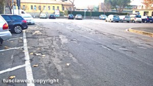 Viterbo - Piazza Crispi - Dissesto stradale