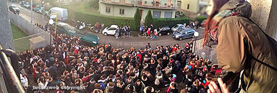 Montefiascone - Cotral - la protesta degli studenti del "Dalla Chiesa"