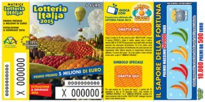 Un biglietto della lotteria Italia 2015