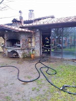 Incendio al ristorante "Parco dei cimini"