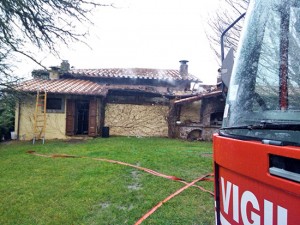 Incendio al ristorante "Parco dei cimini"
