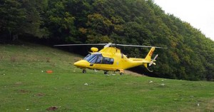 Un elicottero del 118
