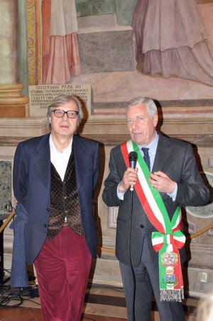 Vittorio Sgarbi col sindaco Michelini 
