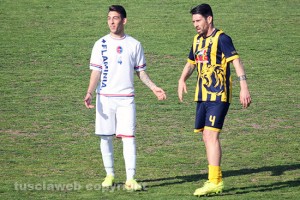 Sport - Calcio - Viterbese - Matias Cuffa durante il derby con la Flaminia