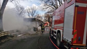 Soriano nel Cimino - A fuoco autobus
