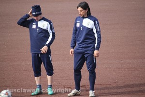 Sport - Calcio - Viterbese - Riccardo Pandolfi e Stefano Scardala al campo del Pilastro
