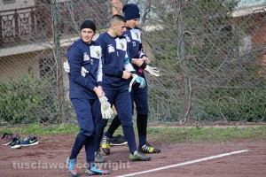 Sport - Calcio - Viterbese - I portieri Mastropietro, Pini e Micheli al campo del Pilastro