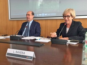 Il presidente Zingaretti e l'assessore Ravera