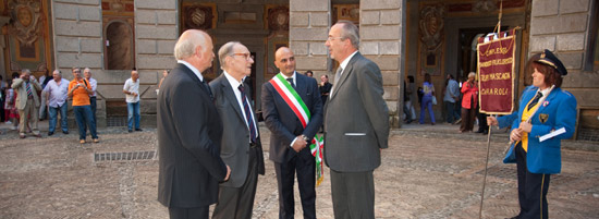 Caprarola - Ennio Morricone con il sindaco Stelliferi