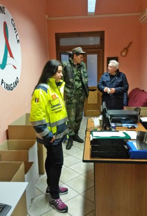 Piansano - Protezione civile in campo per l'emergenza freddo 