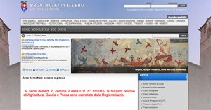 La pagina dell'Agricoltura del sito della Provincia di Viterbo