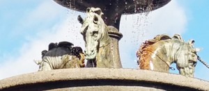 Ronciglione - Un particolare della fontana degli Unicorni