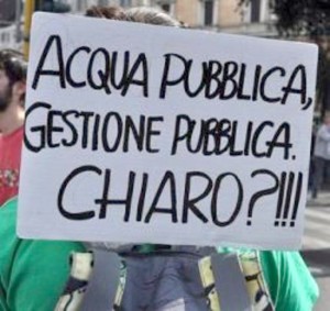 La mobilitazione per il referendum sull'acqua pubblica