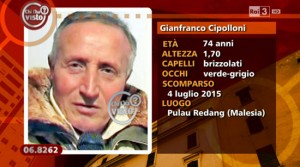 L'appello per Cipolloni a "Chi l'ha visto"
