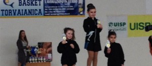 Sport - Pattinaggio - La premiazione di Sofia Barracco e Sofia Cruciani del Tuscia skating club