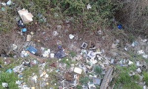 Orte - Discarica abusiva sulla  SS675 al km 70,500