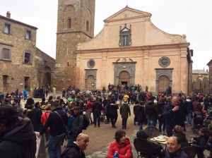 I visitatori a Civita di Bagnoregio 