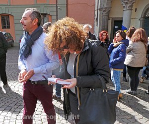 Viterbo Civica - L'incontro a piazza del Comune - Matteucci e Mongiardo