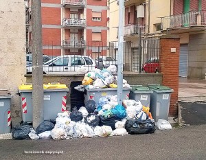 Viterbo - Cumulo di rifiuti in via Caduti sul lavoro