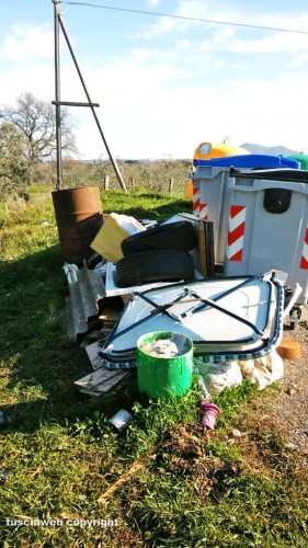 Viterbo - L'isola ecologica in strada Montigliano