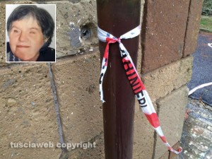 Giallo di Ronciglione - La casa dove è stata trovata la donna morta nel congelatore - Nel riquadro Rossana Bramante