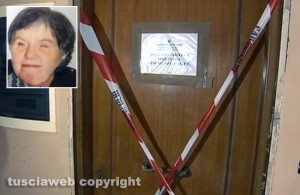 Giallo di Ronciglione - La casa dove è stata trovata la donna morta nel congelatore - Nel riquadro Rossana Bramante