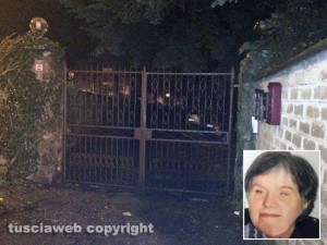 Giallo di Ronciglione - La casa dove è stata trovata la donna morta nel congelatore - Nel riquadro Rossana Bramante