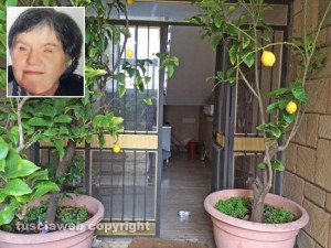 Giallo di Ronciglione - La casa dove è stata trovata la donna morta nel congelatore - Nel riquadro Rossana Bramante
