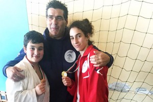 Sport - Judo - La premiazione di Sara Corbo e Riccardo Fraccaro