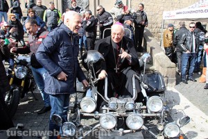 Viterbo - Benedizione delle moto - Il sindaco Michelini e il vescovo Fumagalli