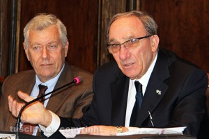 Viterbo - Il presidente del Barco Murialdina Sergio Pollastrelli e il sindaco Leonardo Michelini