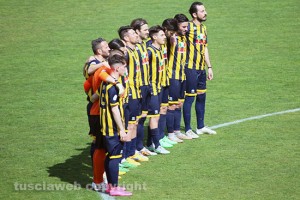Sport - Calcio - Viterbese - Il minuto di silenzio prima del match contro il Rieti