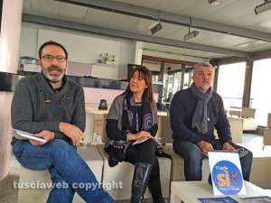 Umberto Cinalli (Legambiente), Claudia Storcè (slow Food) e Silvano Olmi (Fare Verde)