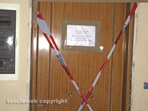Ronciglione - Via dell'ospedale consorziale - Il palazzo dove abitava la donna ritrovata nel congelatore