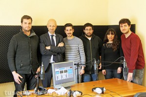 Unitus il rettore Ruggieri con gli animatori della radio d'ateneo